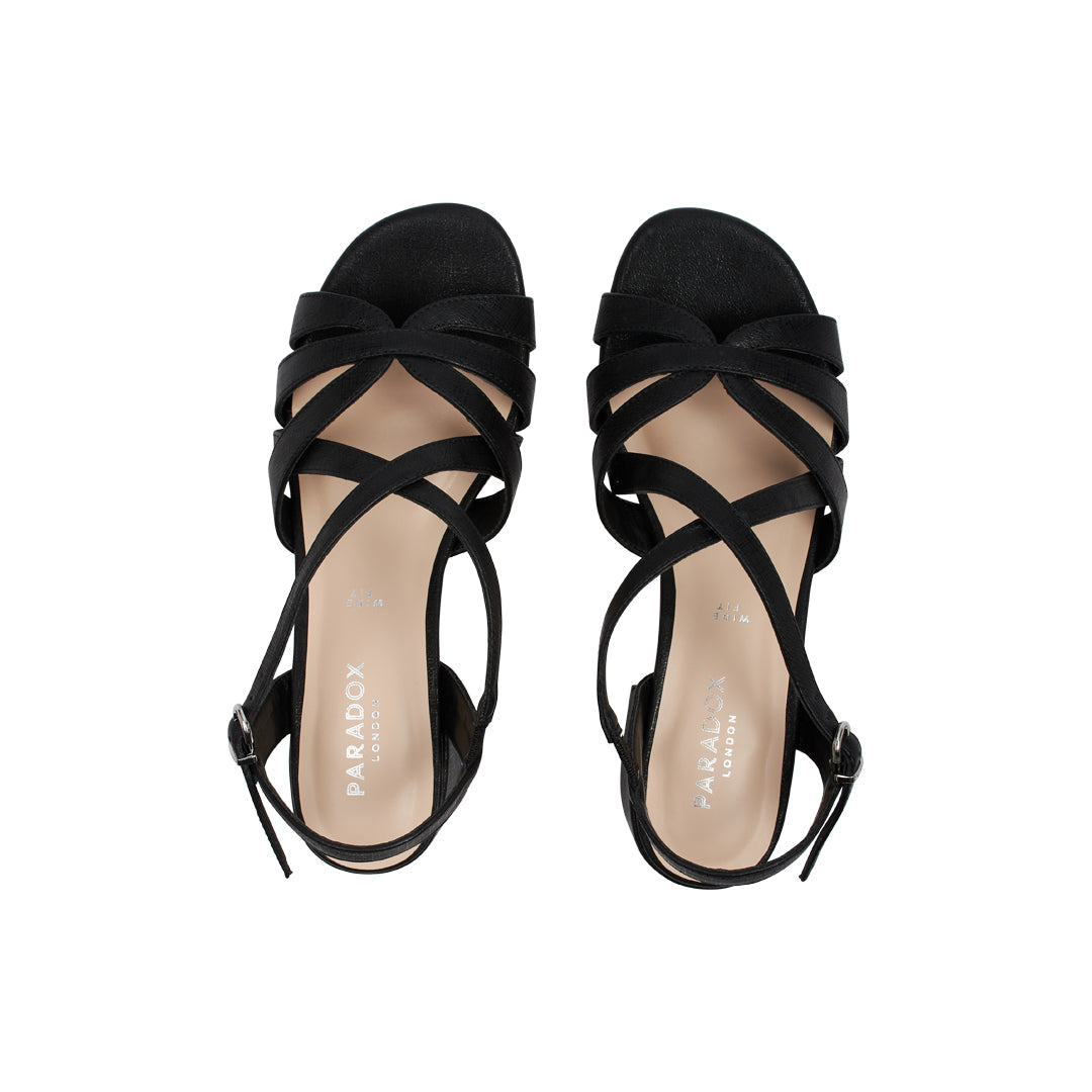 Paradox London Nerissa Wide Fit Sandals Wide Fit Nerissa Wide Fit Block Heel Sandals
