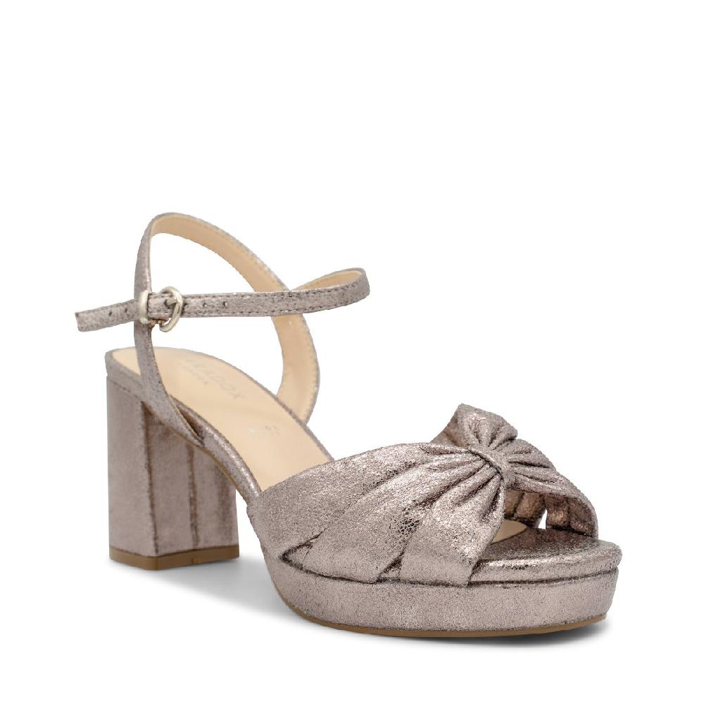 Paradox London Nerita Wide Fit Sandals Pewter Metallic Wide Fit Platform Sandals