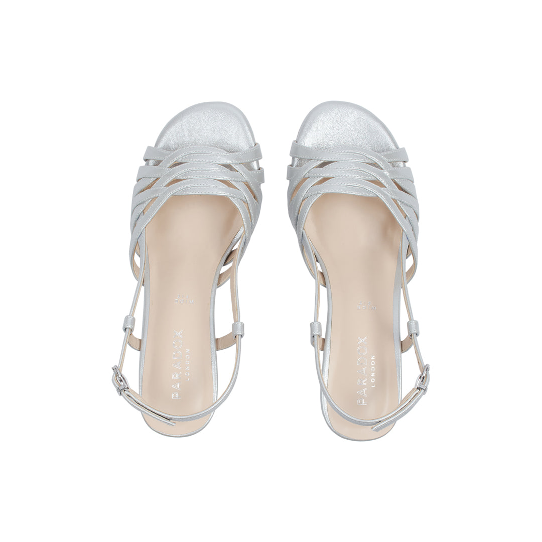 Paradox London Nicolette Wide Fit Sandals Nicolette Wide Fit Block Heel Sandals