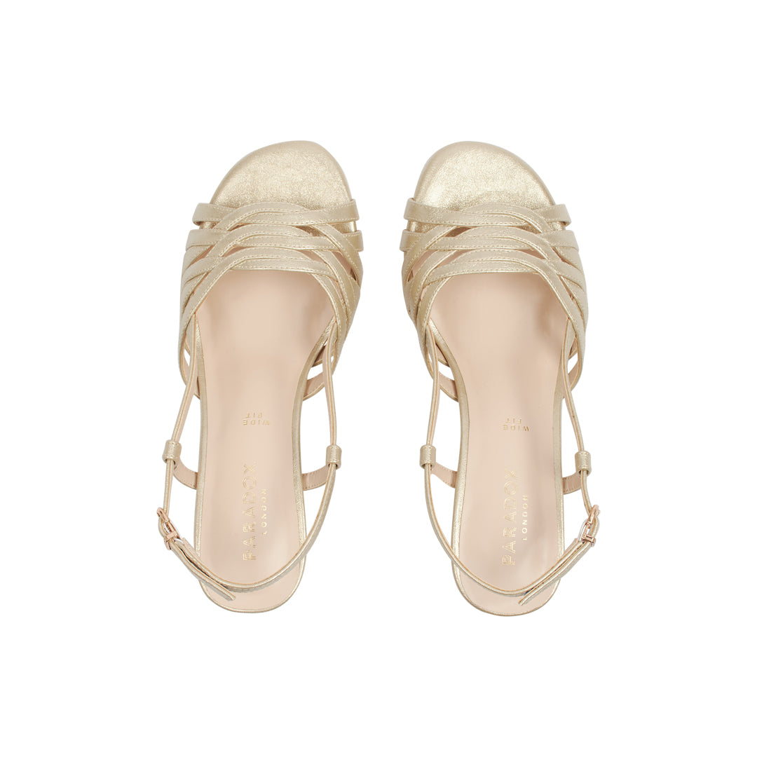 Paradox London Nicolette Wide Fit Sandals Nicolette Wide Fit Block Heel Sandals