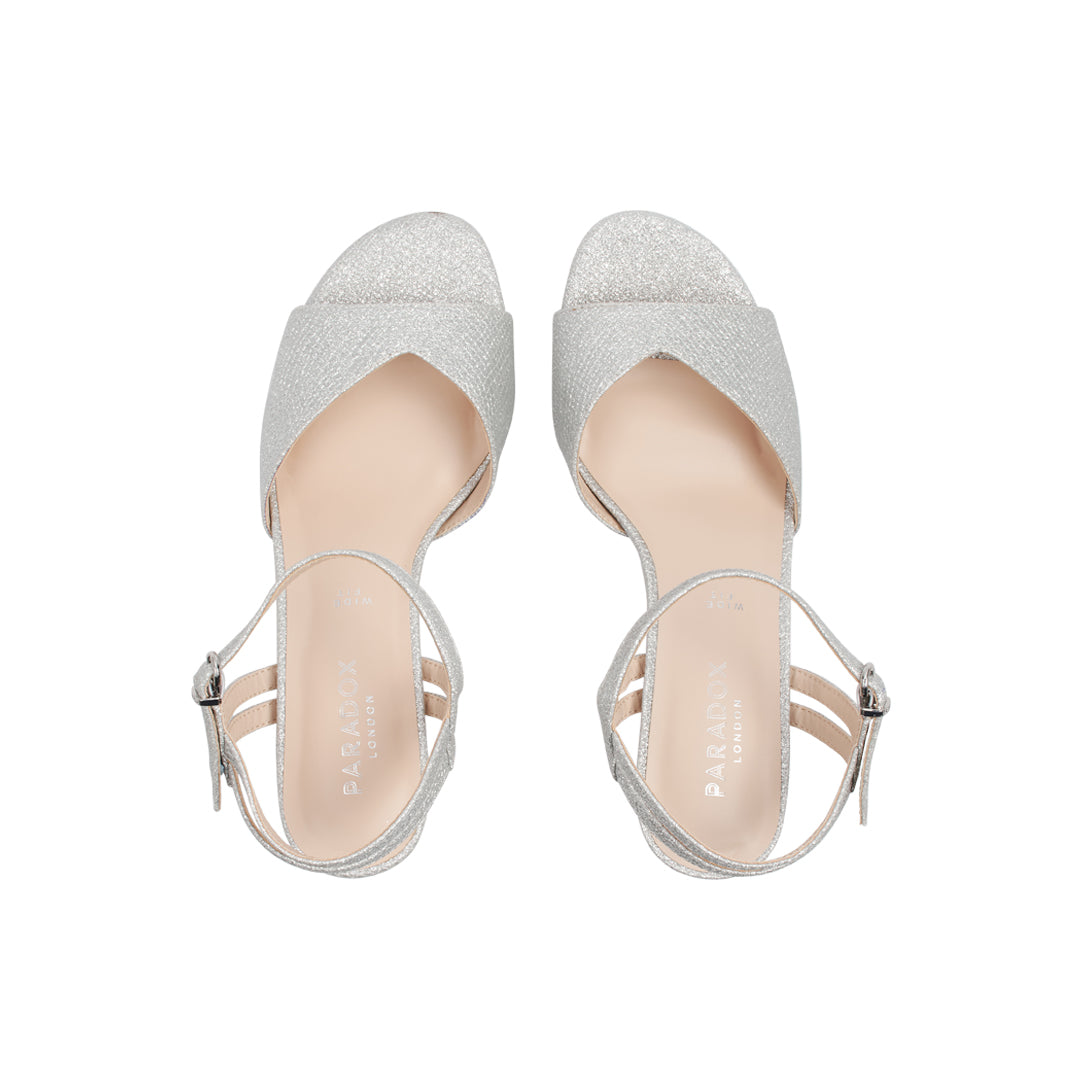 Paradox London Nova Wide Fit Sandals Nova Wide Fit Glitter Sandals
