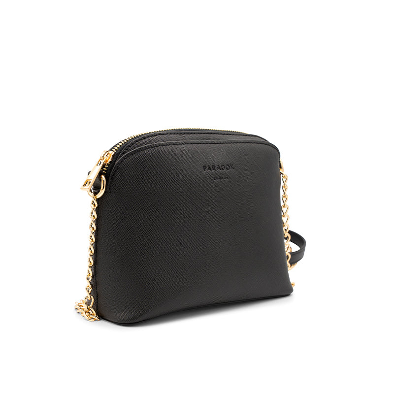 Paradox London Olive Crossbody Bag Black Faux Leather Crossbody Bag