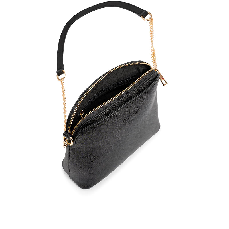 Paradox London Olive Crossbody Bag Black Faux Leather Crossbody Bag