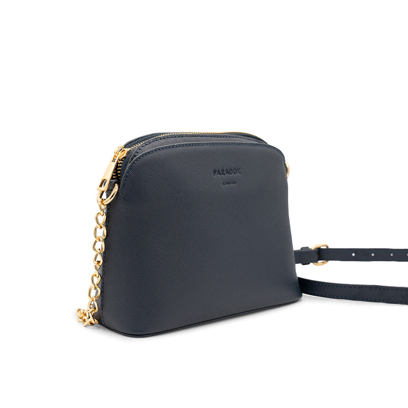 Paradox London Olive Crossbody Bag Navy Faux Leather Crossbody Bag