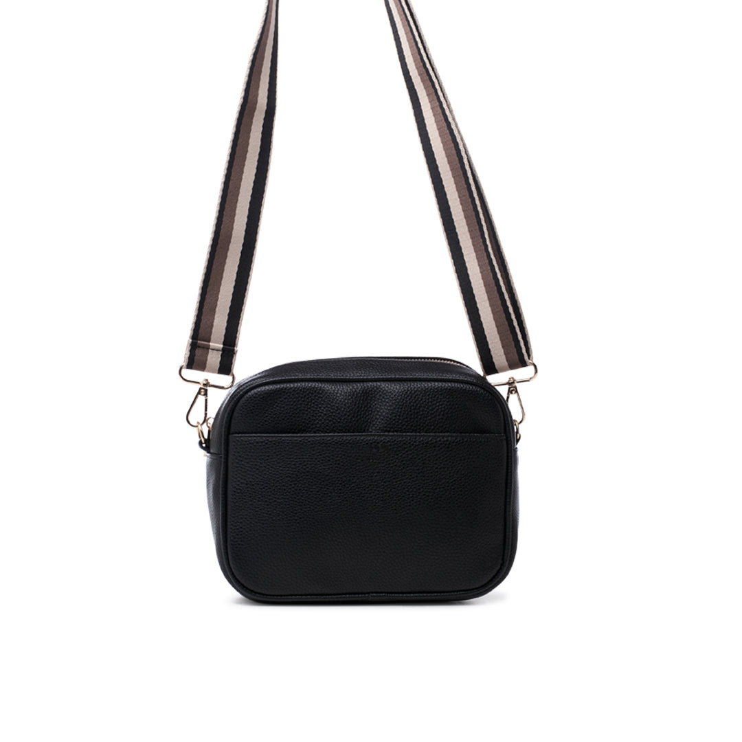 Paradox London Olyssa Crossbody Bag Black Faux Leather Crossbody Bag
