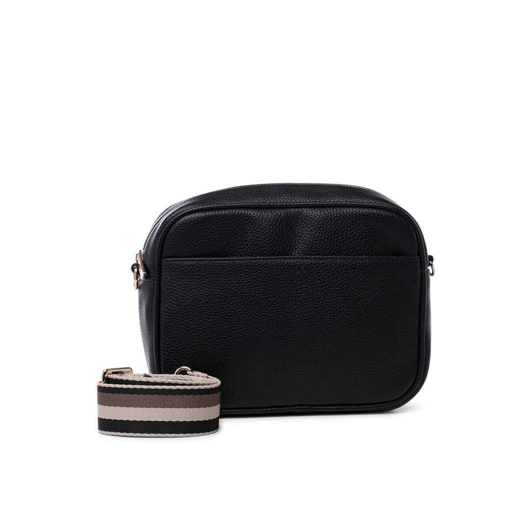 paradox london Olyssa Crossbody Bag Black Faux Leather Crossbody Bag