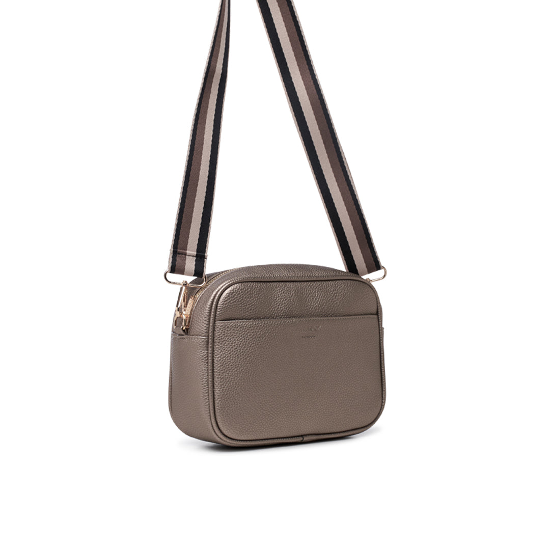 Paradox London Olyssa Crossbody Bag Bronze Faux Leather Crossbody Bag