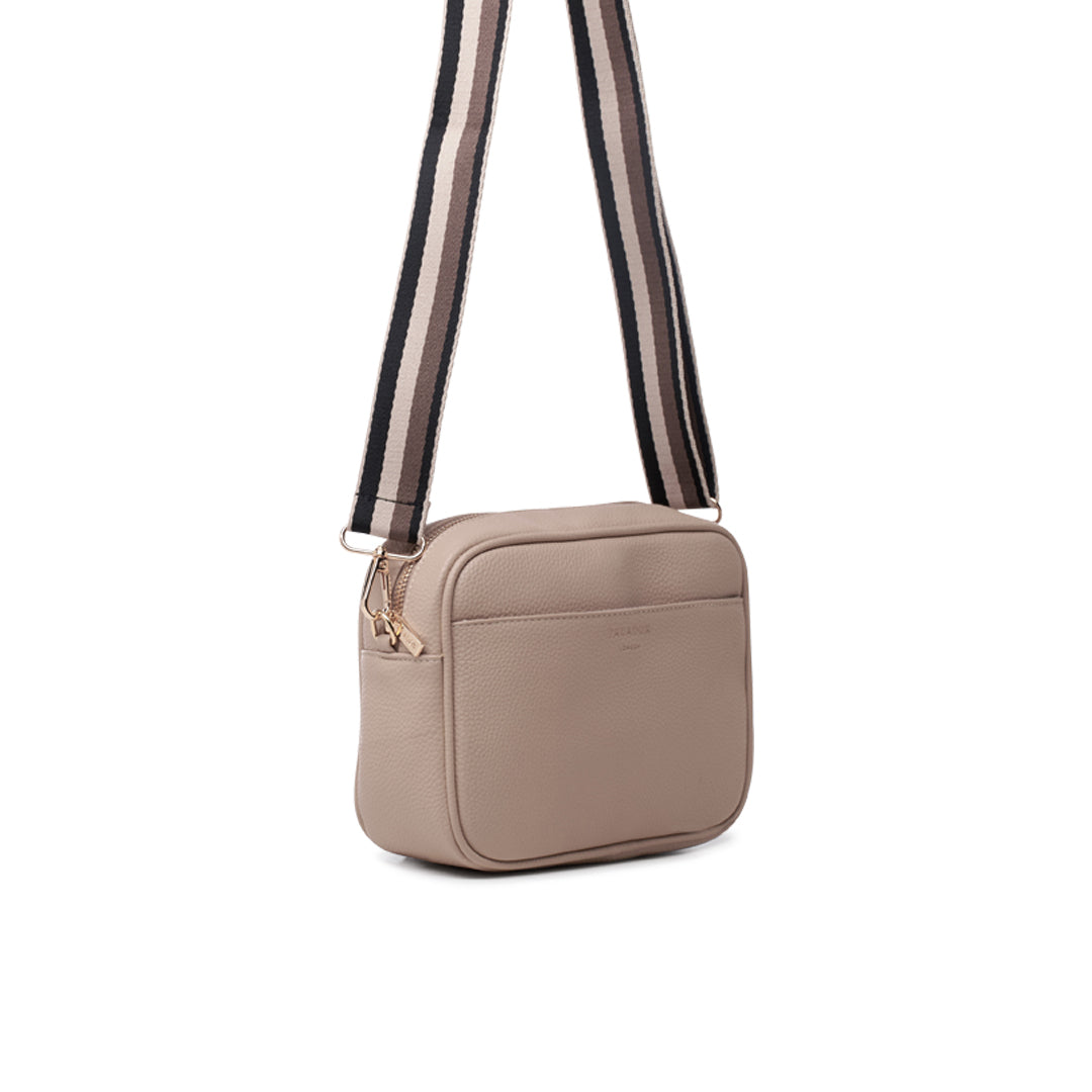 Paradox London Olyssa Crossbody Bag Nude Faux Leather Crossbody Bag