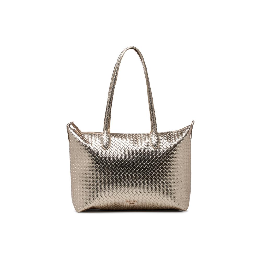 paradox london Ontario Handbag Champagne Woven MetallicTote Bag