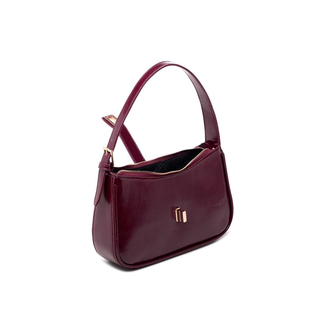 Paradox London Orabella Handbag Cherry Lacquer Faux Leather Shoulder Bag