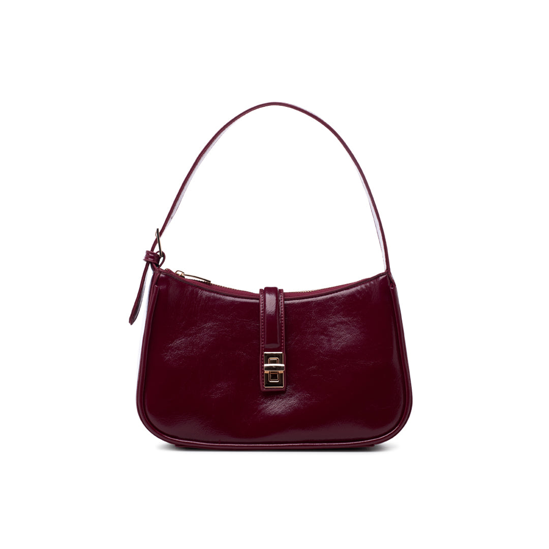 paradox london Orabella Handbag Cherry Lacquer Faux Leather Shoulder Bag paradox london Orabella Handbag Cherry Lacquer Faux Leather Shoulder Bag