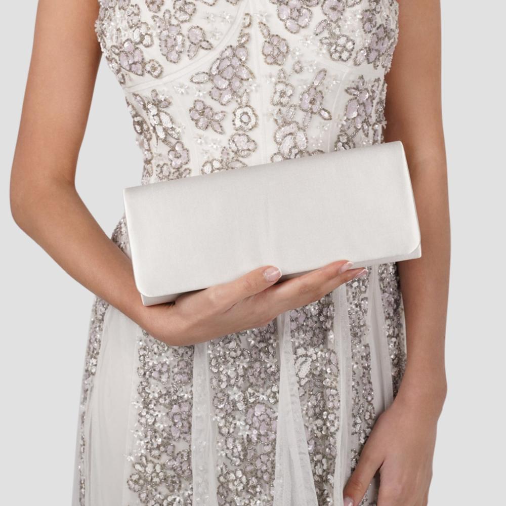 Paradox London Shadow Clutch Bag Dyeable Ivory Classic Clutch Bag