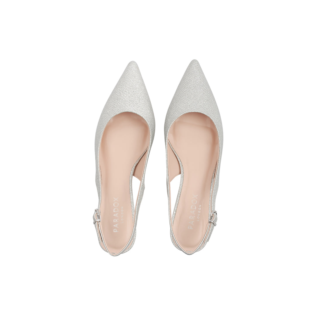 Paradox London Talia Kitten Heels Talia Heeled Slingback Pointed Court Shoes