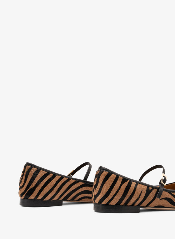 Parallèle Ballerines Cuir Pony Zébré Dakota - Chaussures Femmes