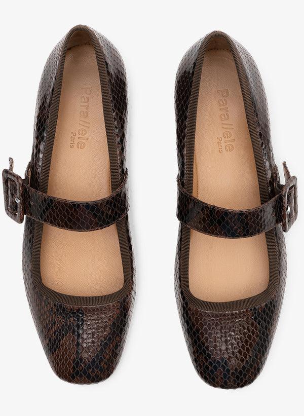 Parallèle Ballerines Cuir Python Expresso Moki - Chaussures Femme
