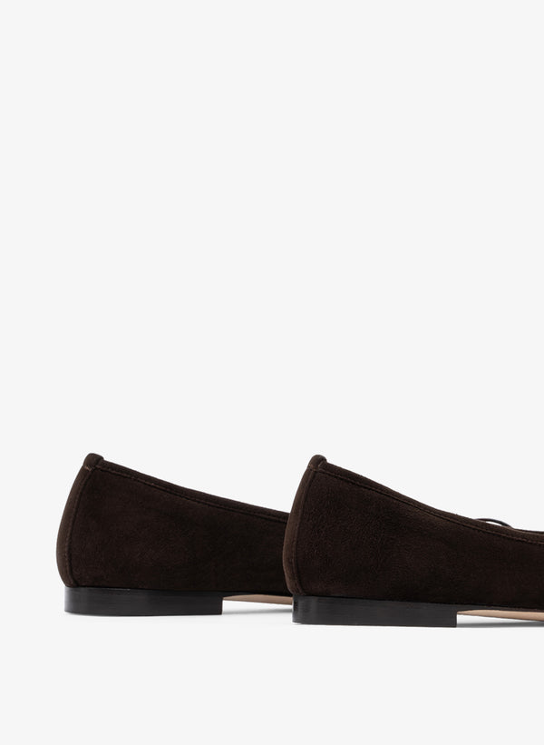 Parallèle Ballerines Cuir Velours Expresso Java - Chaussures Femme