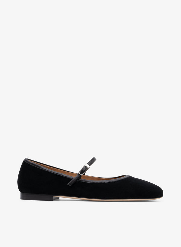 parallèle Ballerines Cuir Velours Noir Dakota - Chaussures Femmes