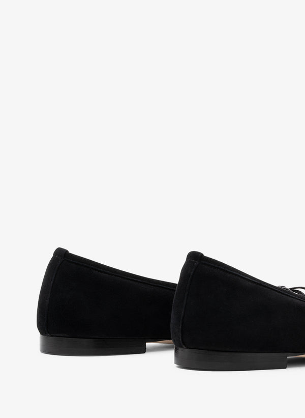 Parallèle Ballerines Cuir Velours Noir Java - Chaussures Femme
