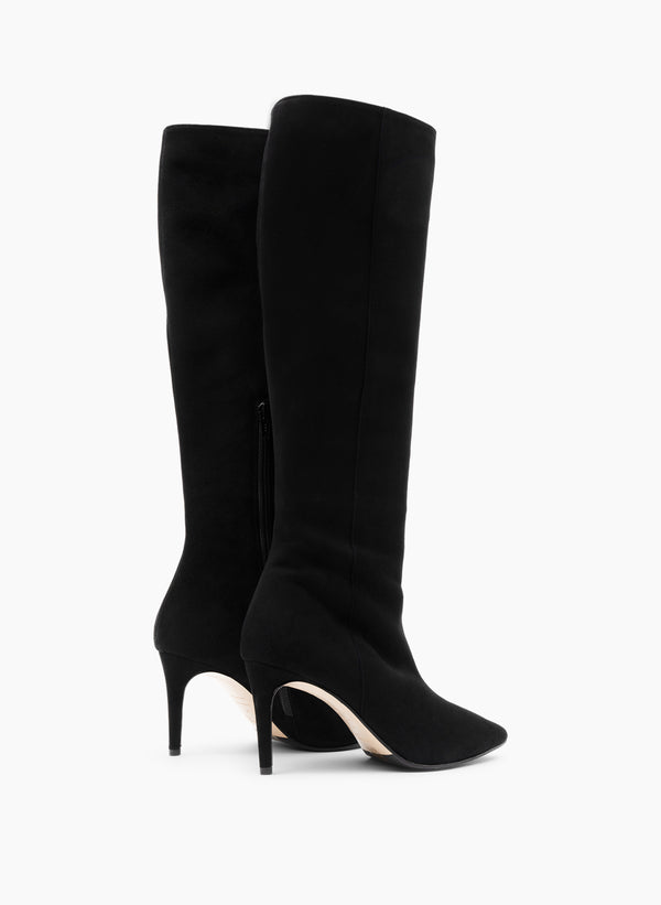 Parallèle Bottes Cuir Daim Noir Golden - Chaussures Femme