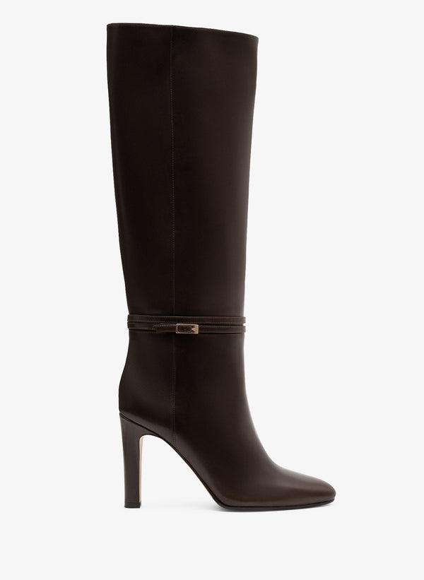 parallèle Bottes Cuir Lisse Expresso Pascoli - Chaussures Femmes