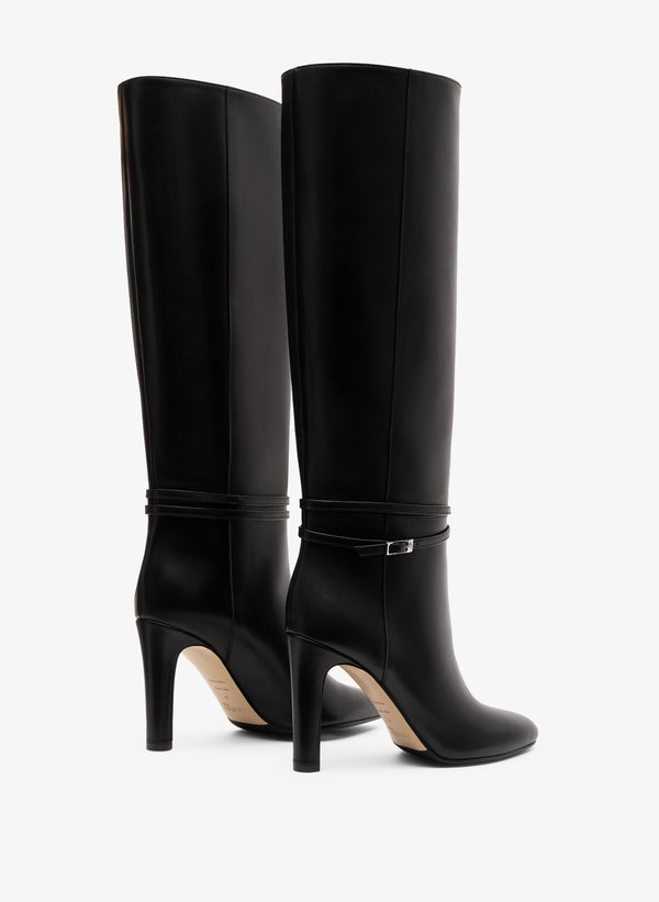 Parallèle Bottes Cuir Lisse Noir Pascoli - Chaussures Femme