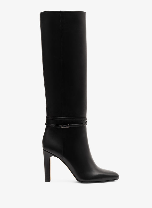 parallèle Bottes Cuir Lisse Noir Pascoli - Chaussures Femme