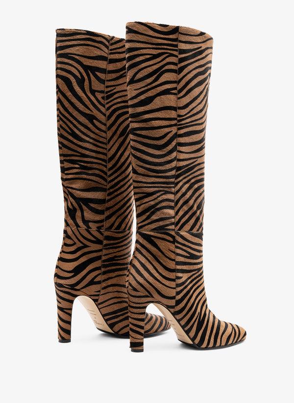 Parallèle Bottes Cuir Pony Zebre Teresa - Chaussures Femme