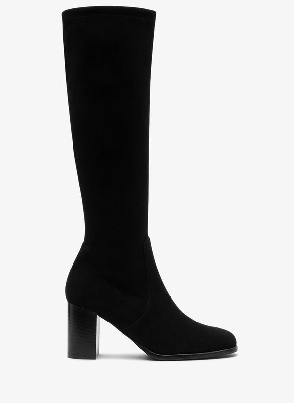parallèle Bottes Cuir Velours Noir Petrona - Chaussures Femme