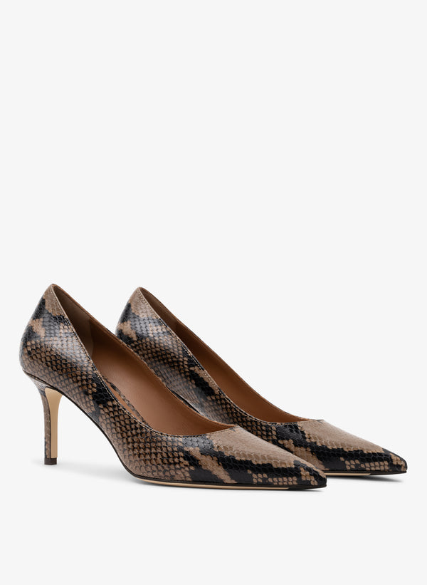 Parallèle Bottines Cuir Imprimé Serpent Yumba - Chaussures Femme