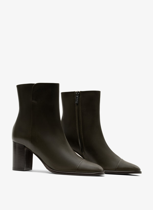 Parallèle Bottines Cuir Lisse Kaki Rimini - Chaussures Femme