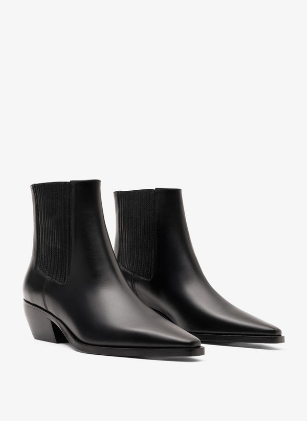 Parallèle Bottines Cuir Lisse Noir Kira - Chaussures Femme