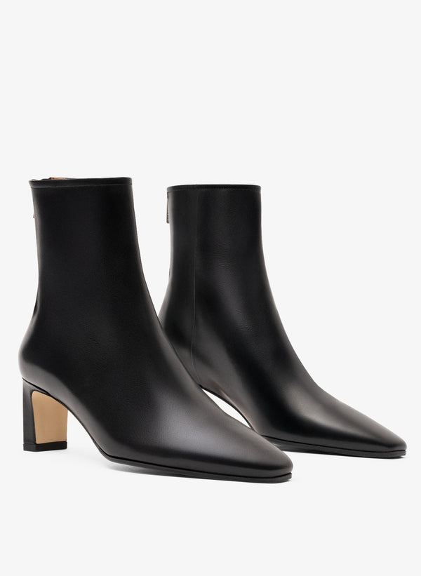 Parallèle Bottines Cuir Lisse Noir Nora - Chaussures Femme