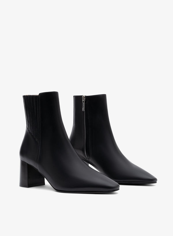Parallèle Bottines Cuir Lisse Noir Novo - Chaussures Femme