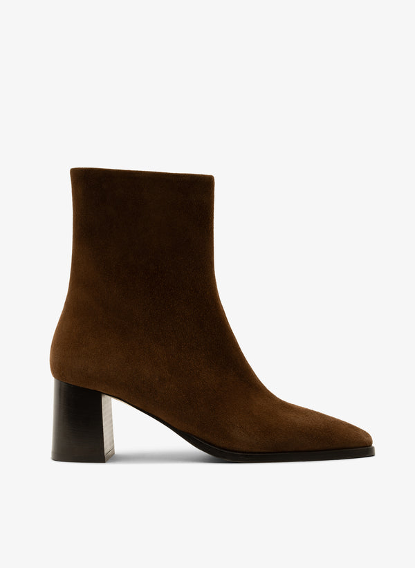 parallèle Bottines Cuir Velours Cognac Carlo - Chaussures Femmes