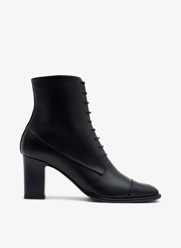 parallèle Bottines Cuir Velours Noir Bari - Chaussures Femmes