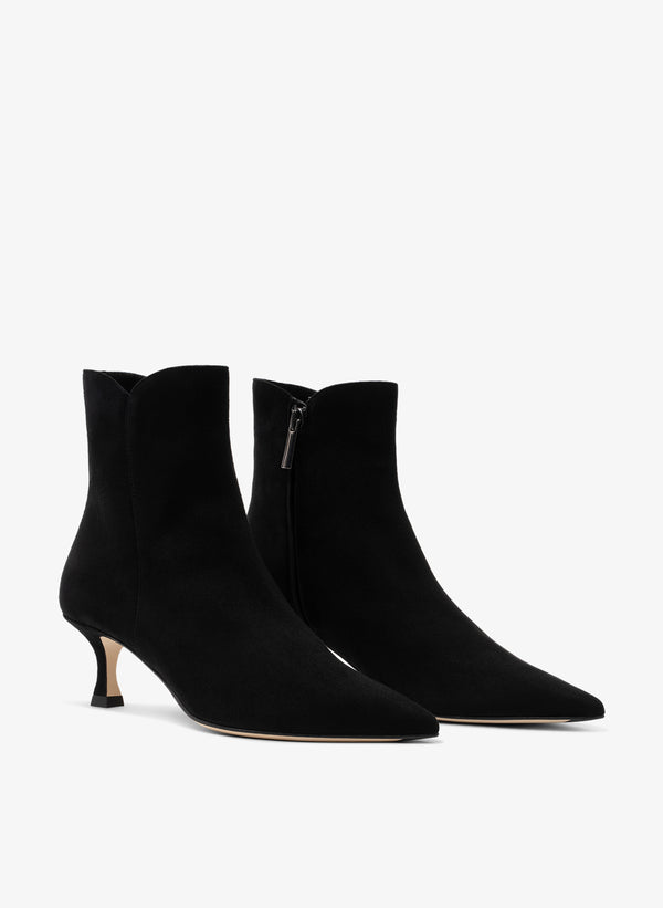 Parallèle Bottines Cuir Velours Noir Lido - Chaussures Femme