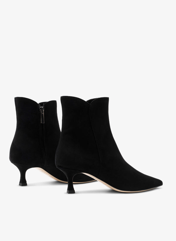 Parallèle Bottines Cuir Velours Noir Lido - Chaussures Femme