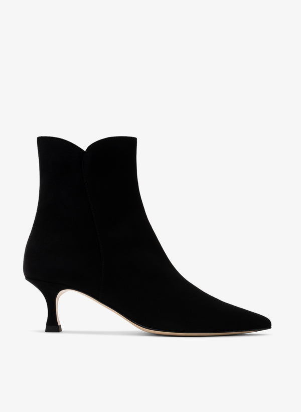 parallèle Bottines Cuir Velours Noir Lido - Chaussures Femme