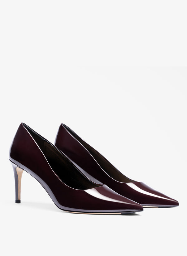 Parallèle Bottines Cuir Verni Bordeaux Yumbi - Chaussures Femme