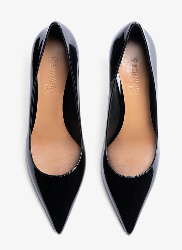 Parallèle Bottines Cuir Verni Noir Yumba - Chaussures Femme