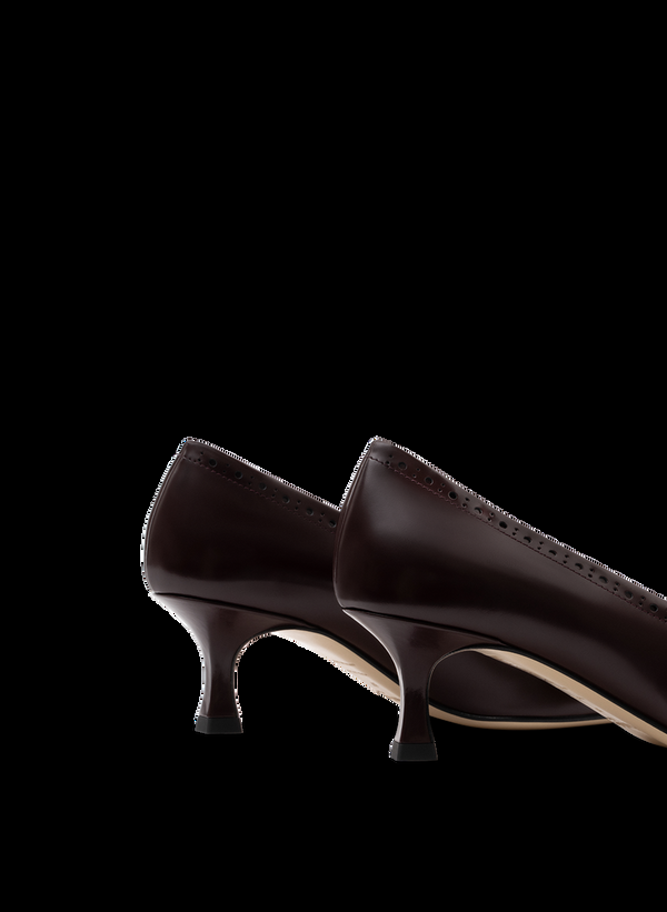 Parallèle Escarpins Cuir Brossé Bordeaux Faro - Chaussures Femme