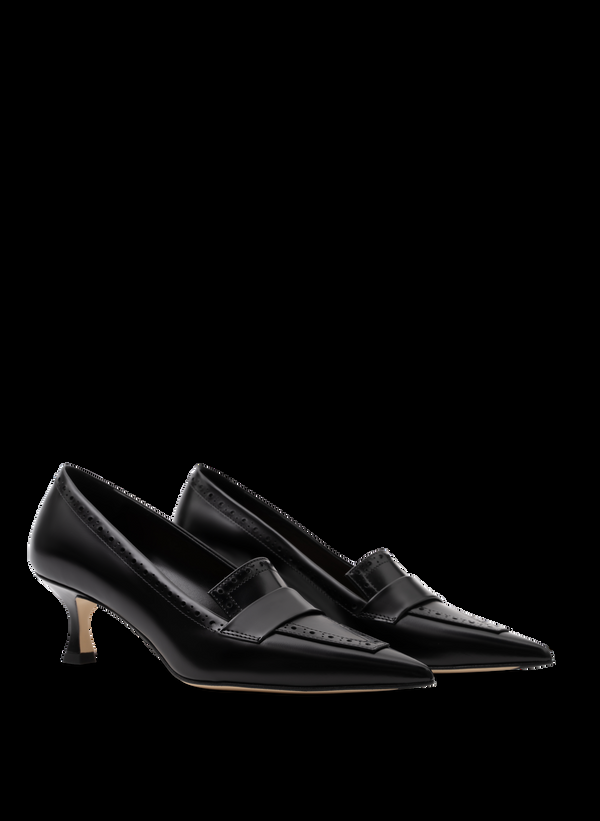 Parallèle Escarpins Cuir Brossé Noir Faro - Chaussures Femme