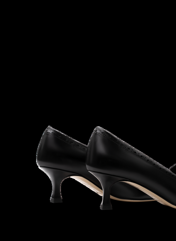 Parallèle Escarpins Cuir Brossé Noir Faro - Chaussures Femme