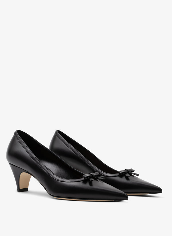 Parallèle Escarpins Cuir Brossé Noir Foxi - Chaussures Femme