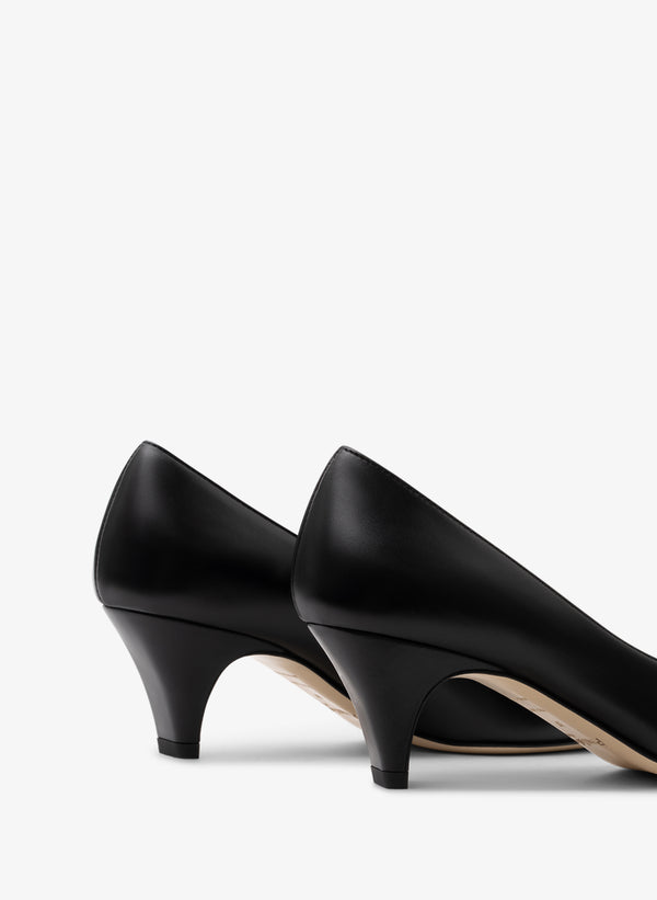 Parallèle Escarpins Cuir Lisse Noir Roka - Chaussures Femme