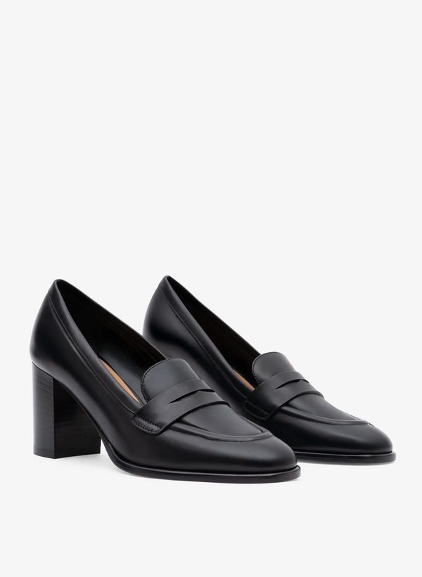 Parallèle Escarpins Cuir Lisse Noir Vittore - Chaussures Femme
