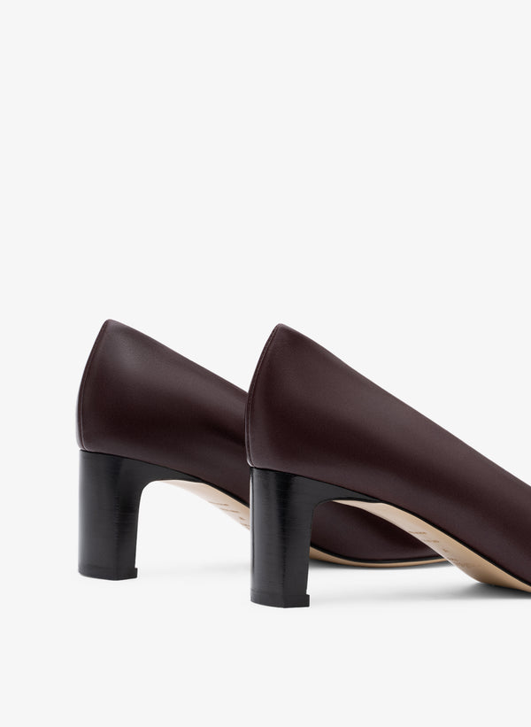 Parallèle Escarpins Cuir Velours Bordeaux Alvin - Chaussures Femme