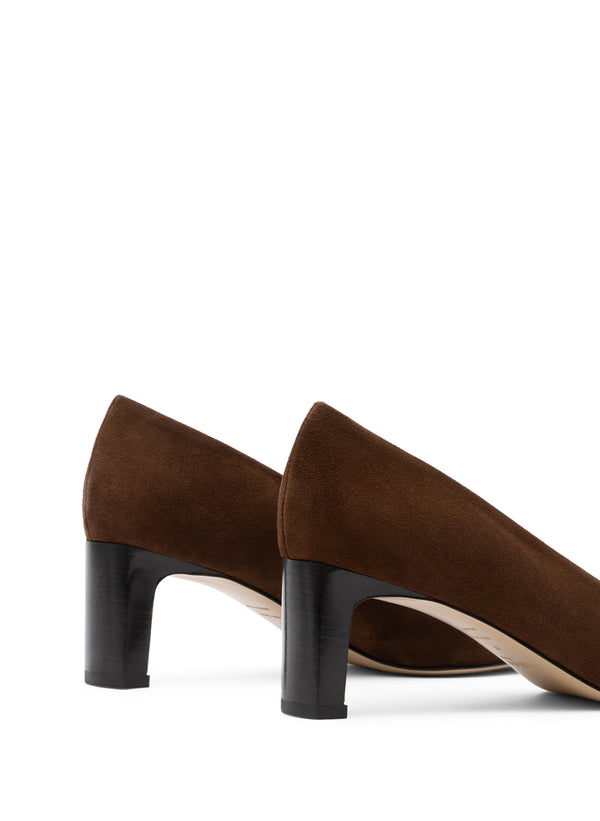 Parallèle Escarpins Cuir Velours Cognac Alvin - Chaussures Femme