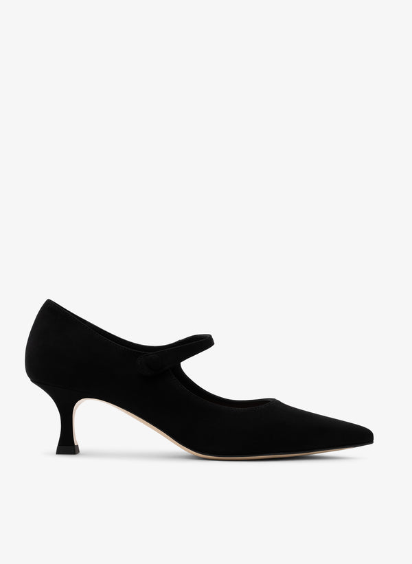 parallèle Escarpins Cuir Velours Noir Astie - Chaussures Femme