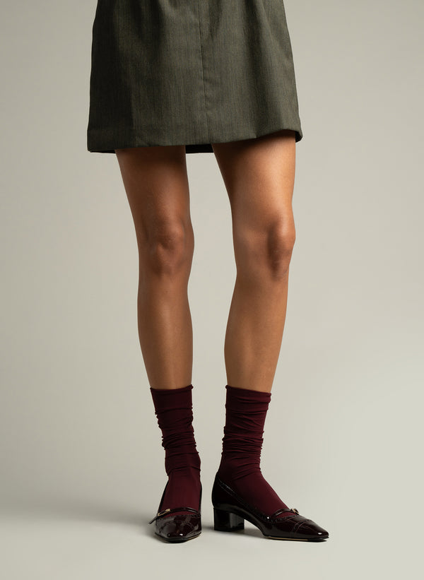 Parallèle Escarpins Cuir Verni Bordeaux Basil - Chaussures Femmes